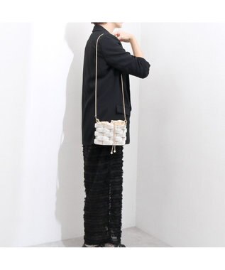 UNBILLION カシュカシュ cachecache / メタリックメッシュオーバルバッグ シルバー