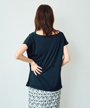 YECCA VECCA 【接触冷感】ドレープカットトップス Black