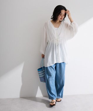 Green Parks ＳＥＴ２点Ｖネックブラウス＋タンクトップ Off White