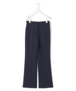 ICB 【洗える】TaPeダブルクロス セミフレアパンツ ネイビー系