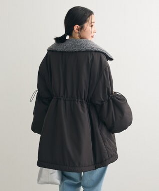 Green Parks ・ｓｗｉｎｇ　ｂｙ　中綿スタンドカラーミリタリーコー Black