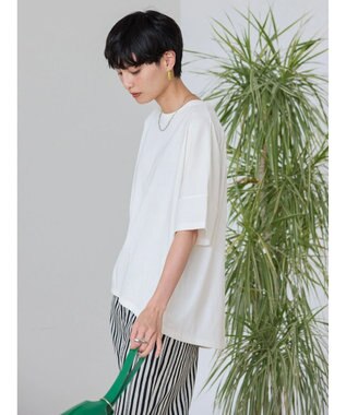 AMERICAN HOLIC 接触冷感バックタックカットプルオーバー White