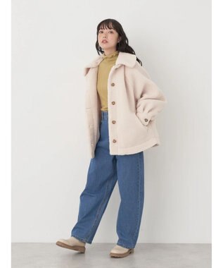 earth music&ecology コットンシアータートルネックプルオーバー Yellow