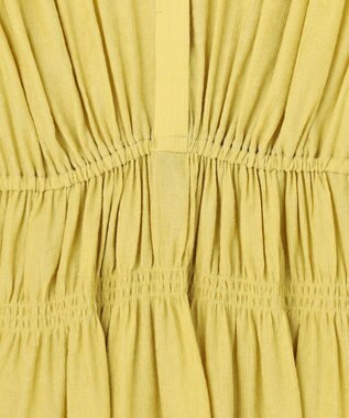 組曲 【先行予約】シアーリンクルクロス ティアードブラウス シトロン系