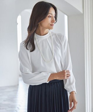 ANY 【2WAY/洗濯機可能】華やぎボウタイブラウス オフ
