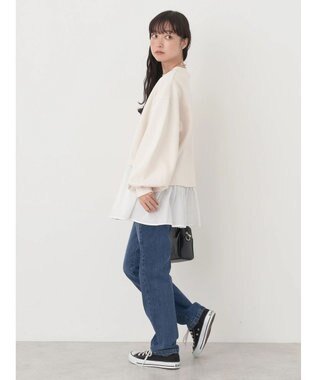 earth music&ecology ダンボールレイヤードチュニック Ivory