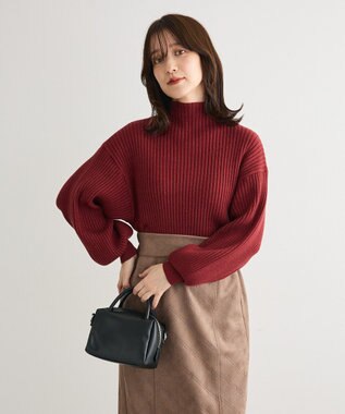 Green Parks ・ｓｗｉｎｇ　ｂｙ　ボトルネックラメニット Bordeaux