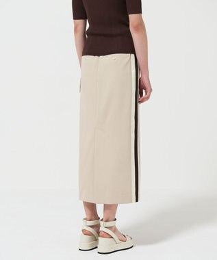 GRACE CONTINENTAL サイドラインジャージスカート ベージュ