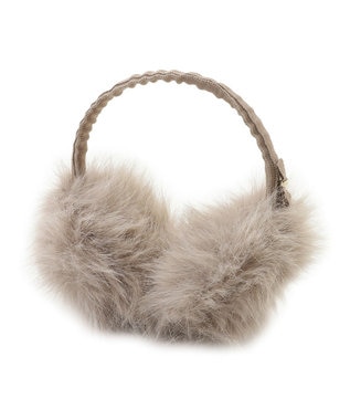 MOONBAT FURLA(フルラ)キラキラフェイクファー イヤマフ 無地