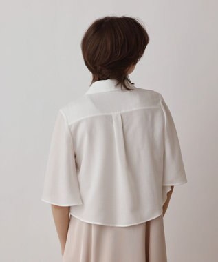 GRACE CONTINENTAL フレアスリーブシャツ ホワイト