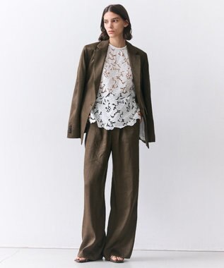 BEIGE， MICA / リネンブレンドテーラードジャケット Khaki