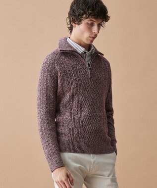 JOSEPH ABBOUD 【キングサイズ・柔らか】ラムコットンハイネックジップ セーター