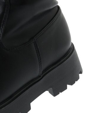 Green Parks ・ＬＥＮＡ　厚底ストレッチショートブーツ Black