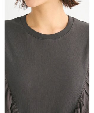 Green Parks ・ＳＵＧＡＲ　ＳＰＯＯＮ　ショルダー刺繍レースワンピース Charcoal Gray