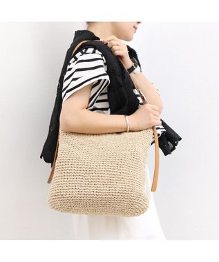 UNBILLION カシュカシュ cachecache / フリーハンドルクロッシュトート カゴバッグ キャメル