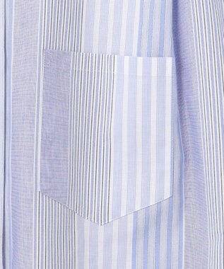 J.PRESS YORK STREET 【WOMEN】キャップスリーブ マルチストライプブラウス サックスブルー系1