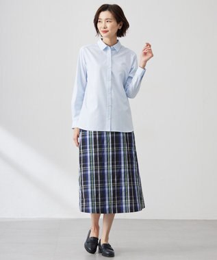 J.PRESS LADIES 【WEB限定・洗える】クラシックピンオックス シャツ サックスブルー系