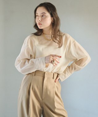 #Newans シアープルオーバーシャツ アイボリー系