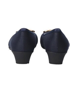 Bridget Birkin 【Bridget Birkin Walk】メタルバックルウォーキングパンプス ネイビー雑材