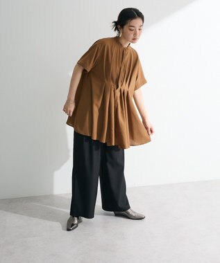 Green Parks ウエストタックシャツチュニック Camel