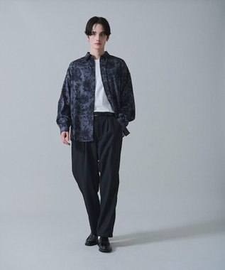 WEGO ベルト付きテーパードスラックス ブラック