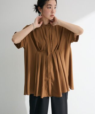 Green Parks ウエストタックシャツチュニック Camel