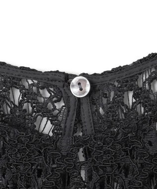 uncrave ジオメトリックレース ブラウス ブラック