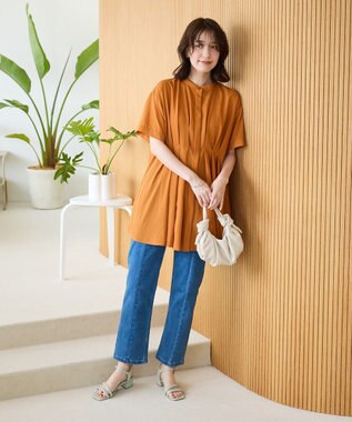 Green Parks ウエストタックシャツチュニック Camel