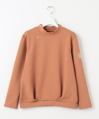 23区GOLF カラバリ豊富な8色展開【23Fondation/WOMEN】長袖 モックネックシャツ キャメル系
