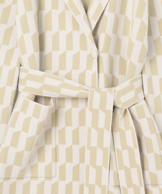 JOSEPH アルコーブ　インターシャ　ニットコート Pale Olive/Ivory