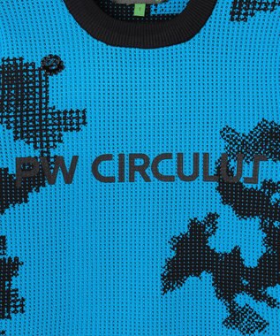 PW CIRCULUS 【WOMEN】Spark dot camouflage 軽量ニット ゴルフウェア レディース ブルー系5