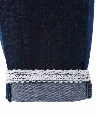 MIKI HOUSE HOT BISCUITS 【80-120cm】 ストレッチ素材 パンツ インディゴブルー