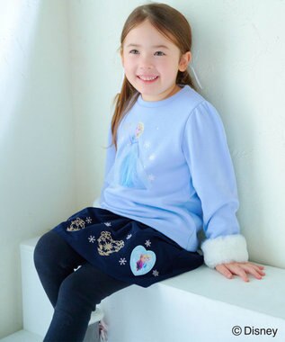 ANY KIDS 【ディズニー/FROZEN】裏シャギープリントトレーナー サックスブルー(エルサ)