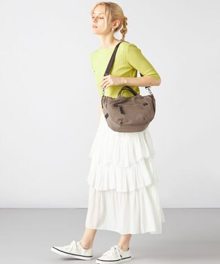 LA BAGAGERIE 【MONICA】サイドギャザー2WAYトートバッグ Sサイズ ベージュ