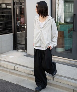 WEGO 【WEB限定/ユニセックス着用ITEM/25年秋冬新作/SMLサイズ展開】別注U.S.POLO ASSN.　ZIPパーカー 杢グレー