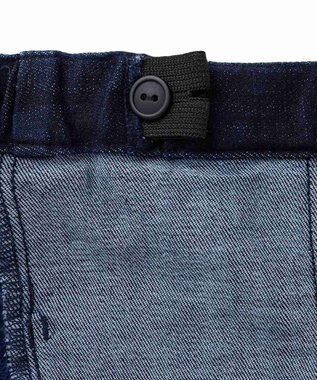 MIKI HOUSE HOT BISCUITS 【80-120cm】 ストレッチ素材 パンツ インディゴブルー