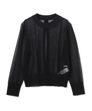 BEIGE， PYRRHOT / シアーコンビ バックスリットプルオーバー Black