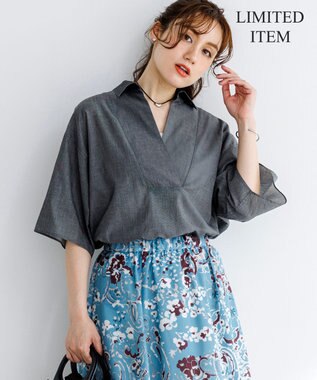23区 L 【Lサイズ限定】リラックスシルエット スキッパーシャツ