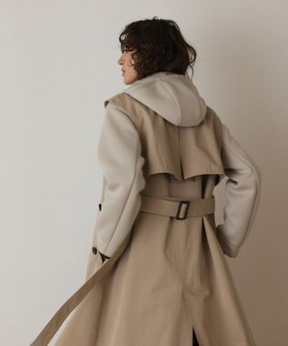 GRACE CONTINENTAL パーカーコンビトレンチ ベージュ