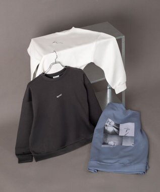 WEGO 【ユニセックス着用ITEM】アクセ付きフォトグラフィックプルオーバー サックス