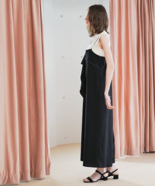 YECCA VECCA ラッフルキャミオールインワン Black