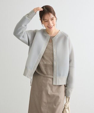 Green Parks ラメメッシュニットプルオーバー Gray