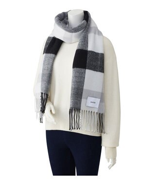 MOONBAT estaa パフィーラメストール ビッグチェック／手洗い可 ブラック