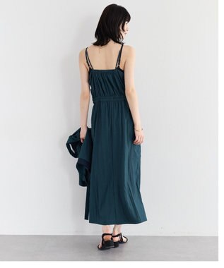 YECCA VECCA 【UVカット/遮熱/接触冷感】COOLカーゴキャミワンピース Blue Green