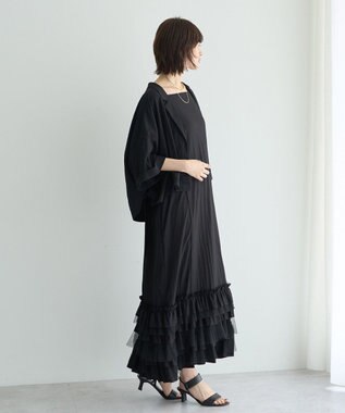 YECCA VECCA ラッフルキャミワンピース Camel