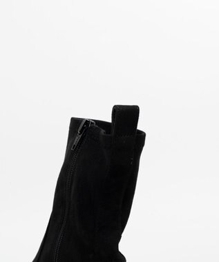 BONTRE 【UNISA/ウニサ】ショートヒールストレッチブーツ ブラック