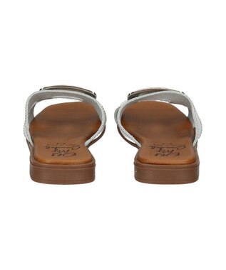 INTER-CHAUSSURES 【Oh my Sandals】メタルバックルフラットサンダル ホワイト
