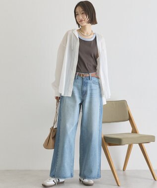 AMERICAN HOLIC ナイロンフーディーシャツ Off White