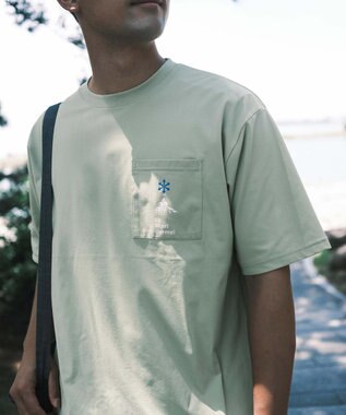 SHARE PARK MENS 【UVカット・吸水速乾・ストレッチ・軽量 】ポケットロゴTシャツ（L・XLサイズ） 黄緑系