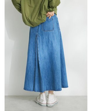 CRAFT STANDARD BOUTIQUE Ａライン４ＷＡＹデニムスカート Light Indigo